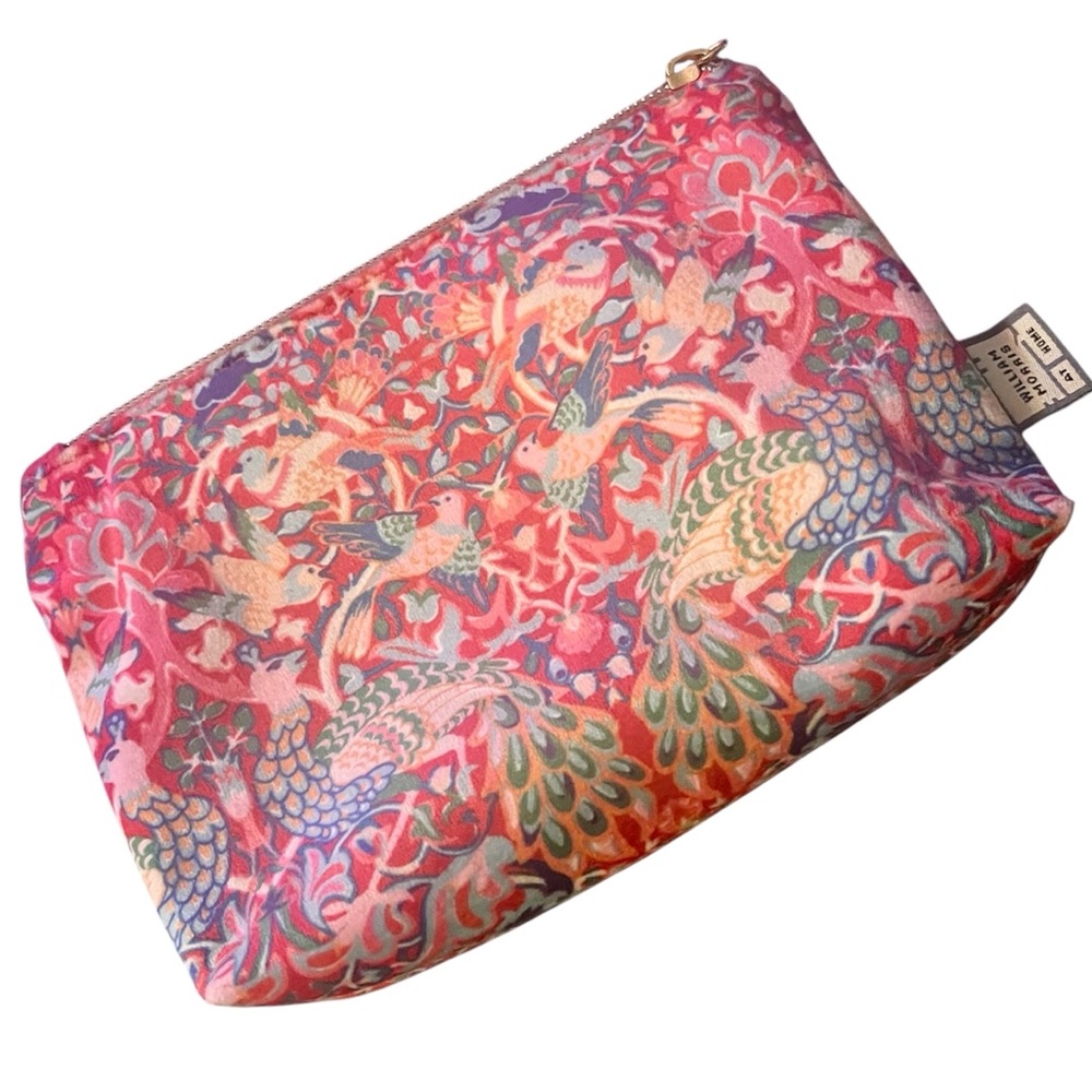 WILLIAM MORRIS at HOME - ripper pouch - approx. 6”x4.5” - rich colors - NWOT!